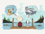 Abbildung 1: Charlie Brown und Snoopy: der gleiche See, aber ganz unterschiedliche Assoziationen.